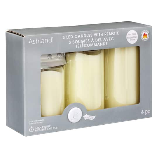 6 Pack: LED Flame Pillar Candle Set by Ashland®